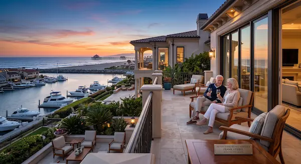 Coastal luxury estate representing a private jumbo reverse mortgage in Huntington Beach California